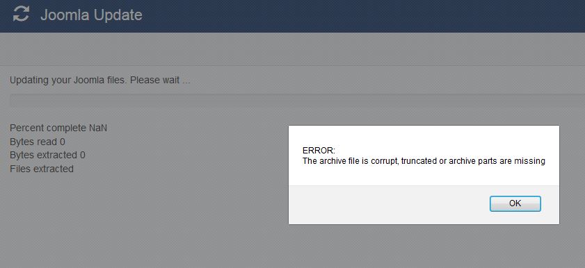 error this is not arc archive or this archive is corrupt